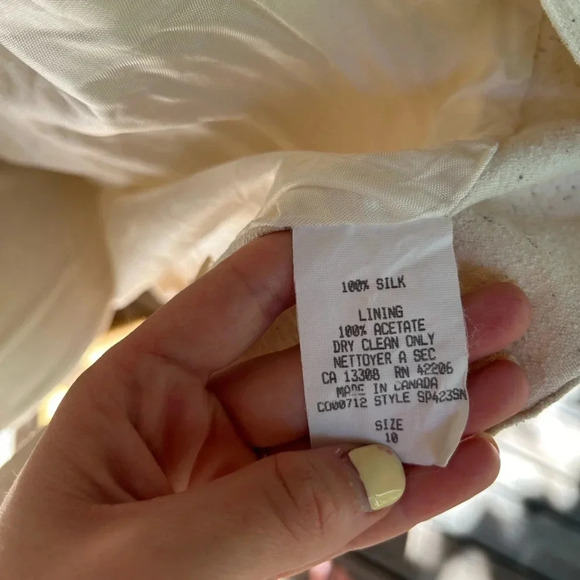 Prescott & Andrew’s vintage 100% silk  cream blazer / jacket - Picture 7 of 9